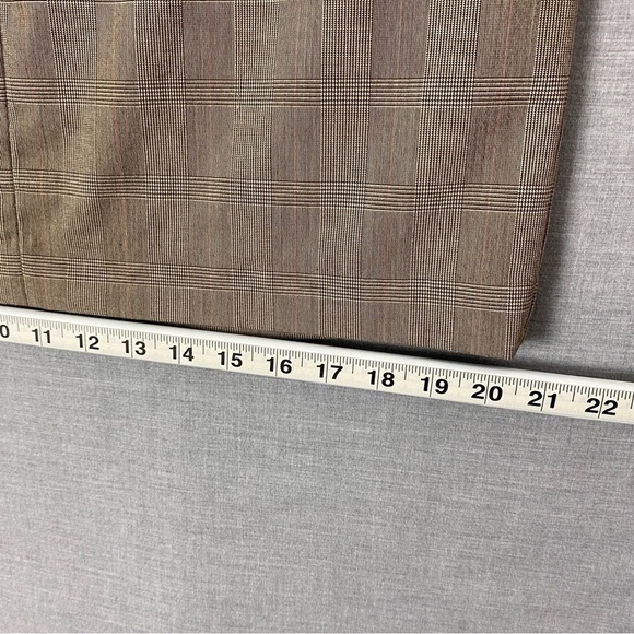 Jessica Dream Fit Pencil Skirt Knee Length Tan Glencheck Sz 14 - Picture 9 of 11